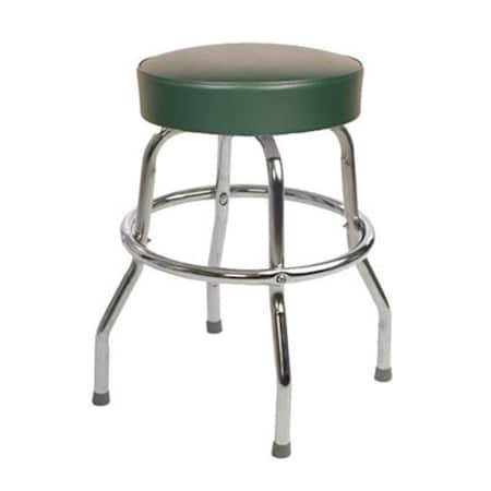 Richardson Seating Corp Richardson Seating Corp 1950GRN-24 1950- 24 in. Floridian Swivel Counter Stool; Green - Chrome 1950GRN-24